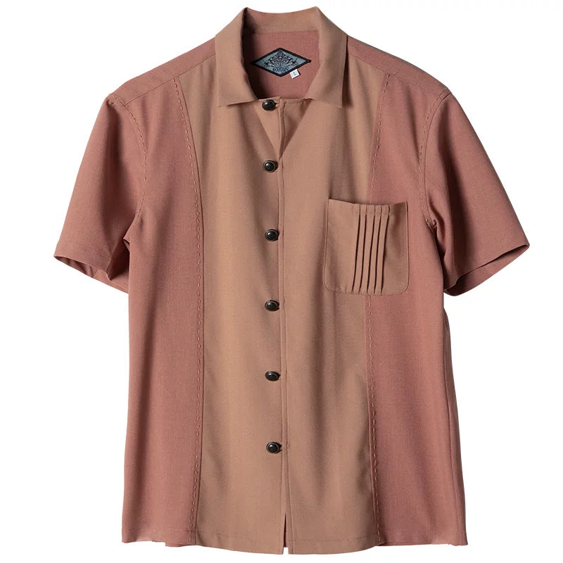 SOARIN British Casual Loose Fit Stretch Short Sleeve Shirt  Z212C421