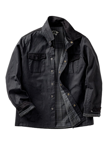 【重磅油蜡布】SOARIN美式工装夹克男 拼接休闲双口袋油蜡外套