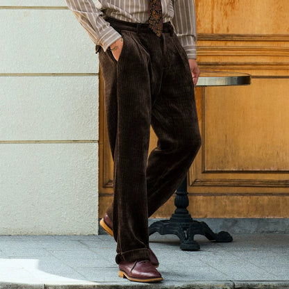 SOARIN British Vintage Tapered Fit Corduroy Trousers   Z203F356