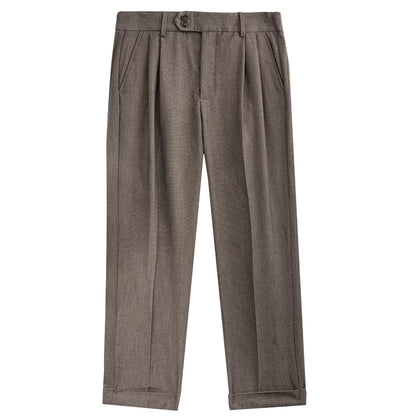 SOARIN British Vintage Relaxed Fit Textured Blend Trousers   Z223F695