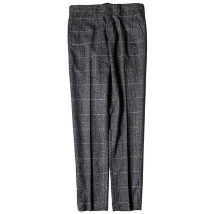 SOARIN British Retro Straight Fit Windowpane Plaid Woolen Suit Trousers  DY63F15