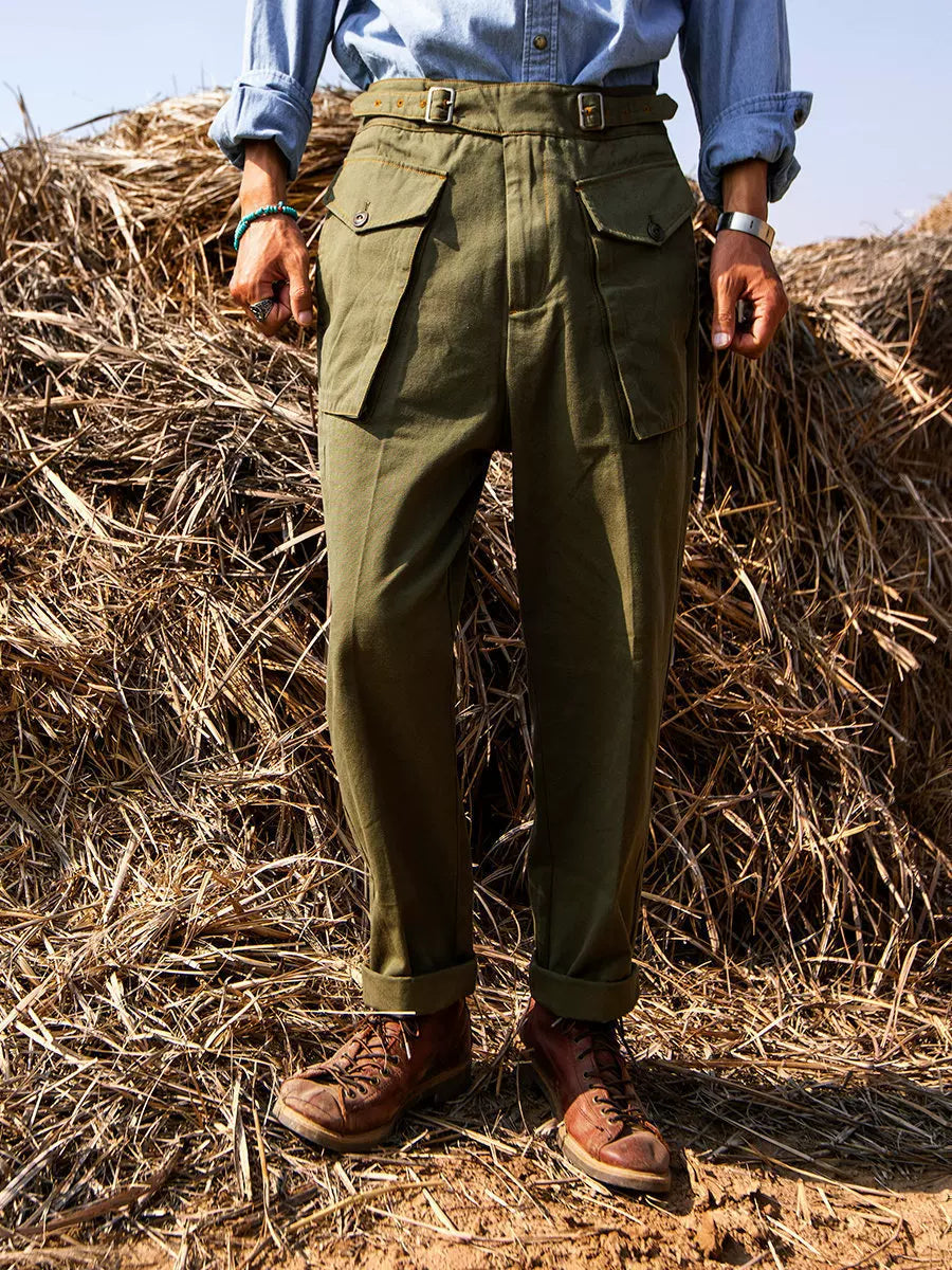 SOARIN British Safari Regular Fit Pure Cotton Trousers   Z223F688