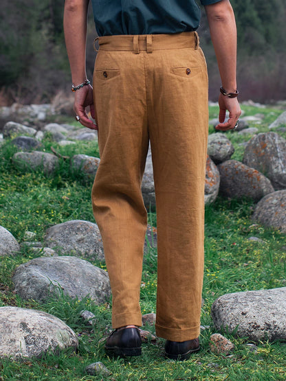 SOARIN Amekaji Regular Fit Linen Trousers JITZ242TF143