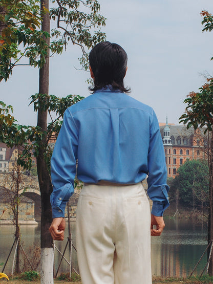 SOARIN【冰凉感】英式绅士免烫西装衬衫男 商务休闲通勤长袖衬衣