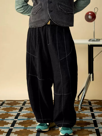 SOARIN WORLD Gai Yu Xia Series Relaxed Fit Linen Cotton Blend Trousers DCZ252TF231