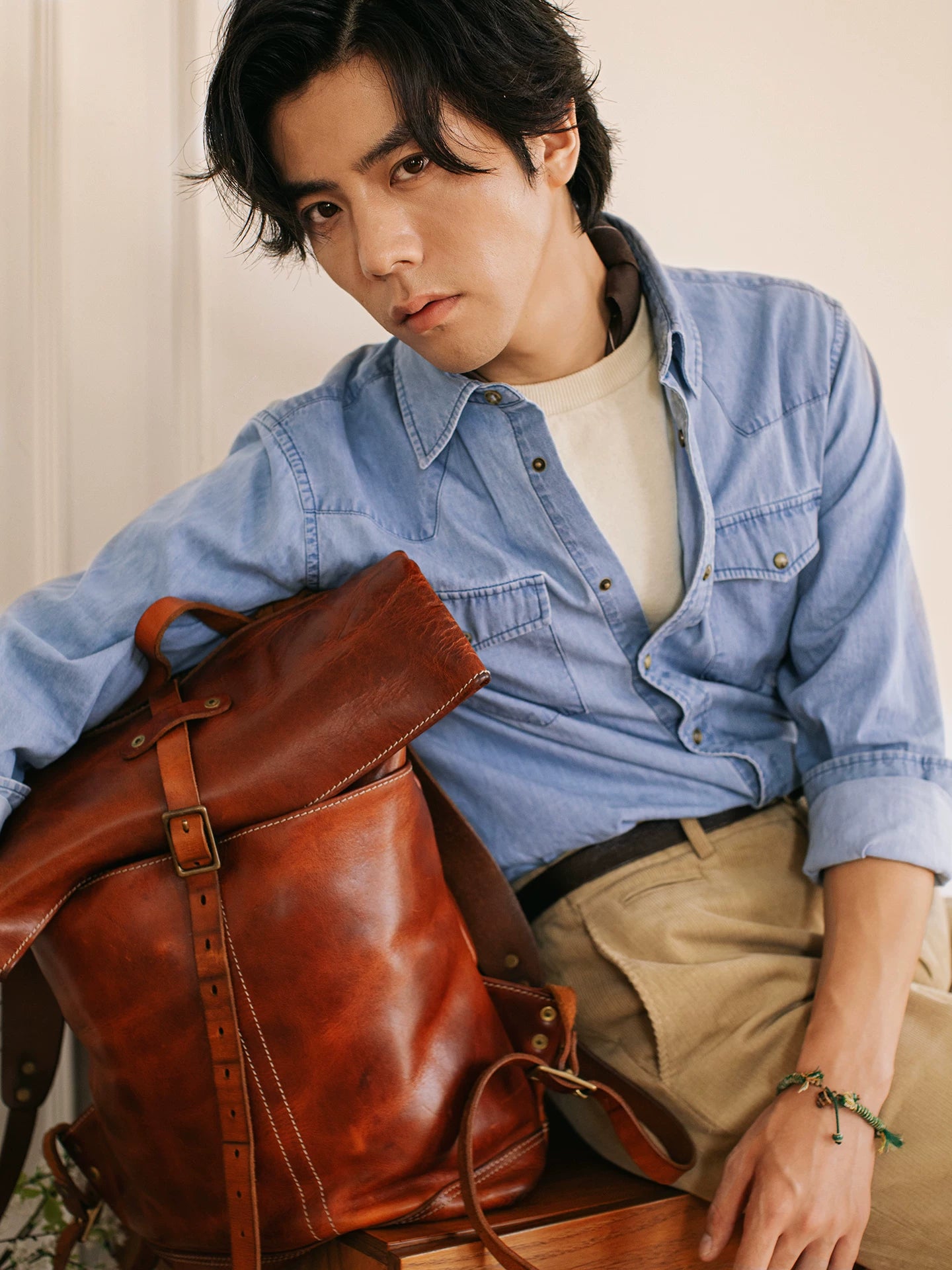 SOARIN Amekaji Regular Fit Pure Cotton Denim Shirt YAOZ2531C441