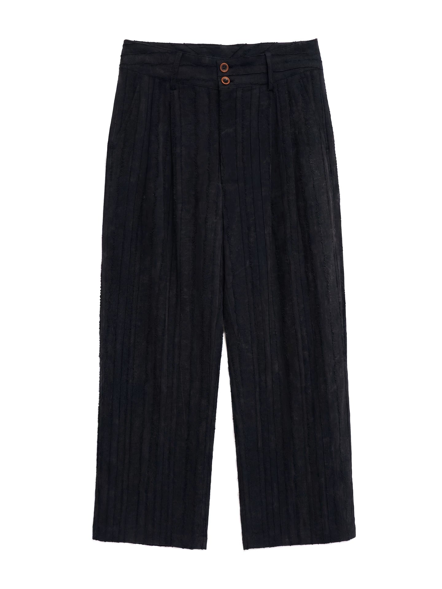 SOARIN Vintage Amekaji Wide Leg Textured Jacquard Cotton Casual Trousers  PNZ262TF264