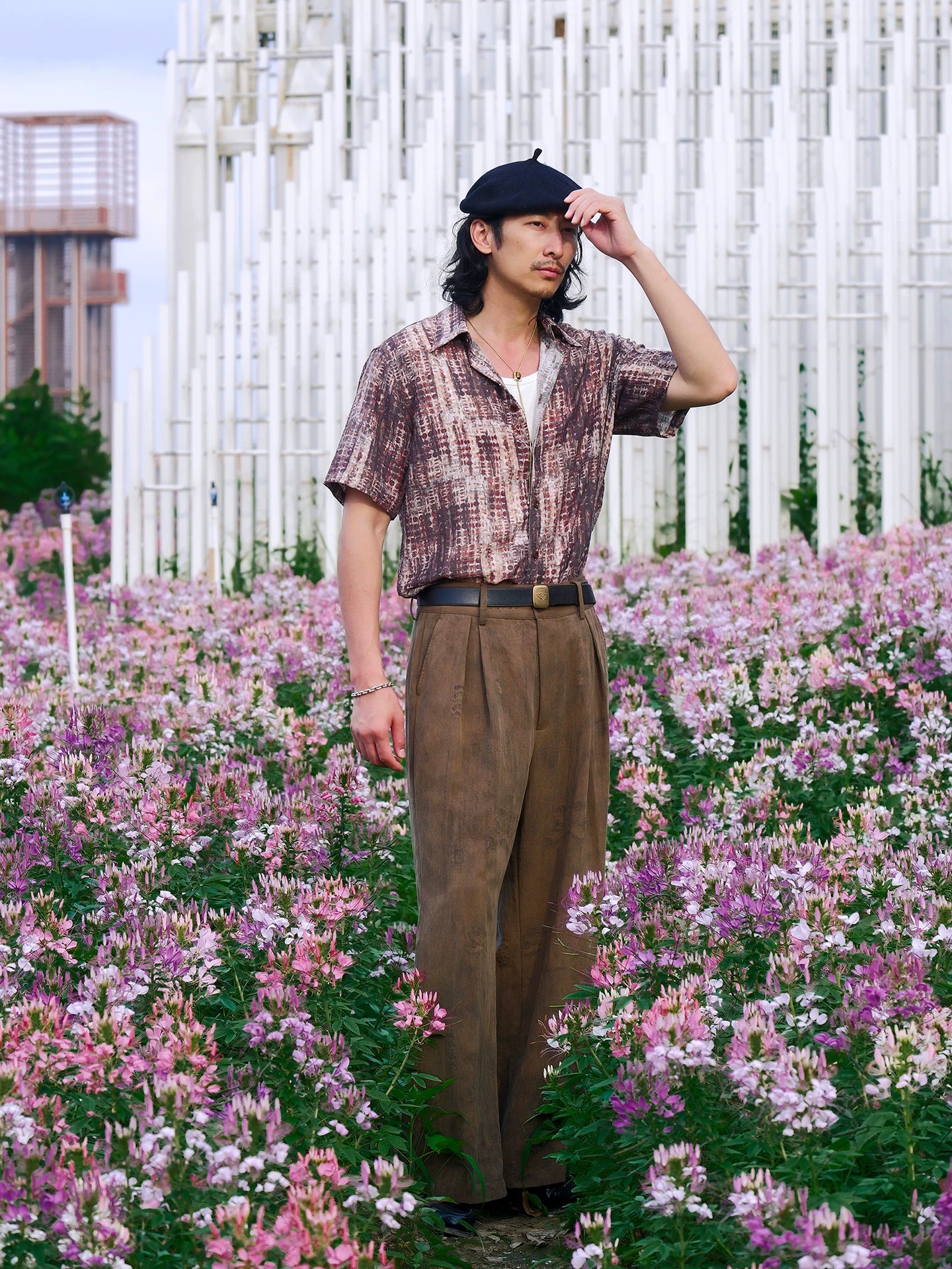 SOARIN Casual Vintage Regular Fit Rayon Linen Blend Short Sleeve Shirt JITZ2626C500