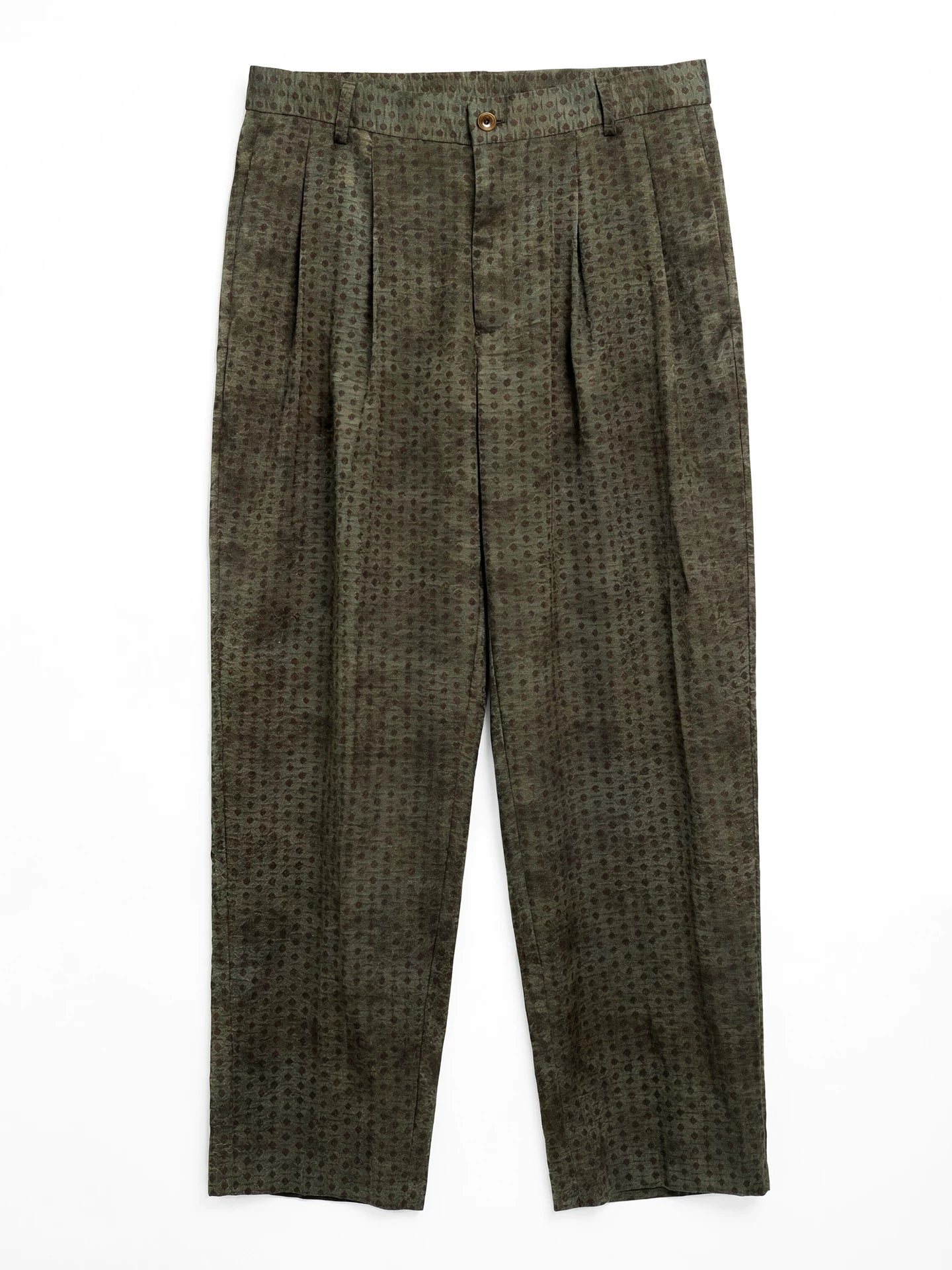 SOARIN WORLD Gai Yu Xia Collection Relaxed Fit Yarn-Dyed Jacquard Trousers HG262F91