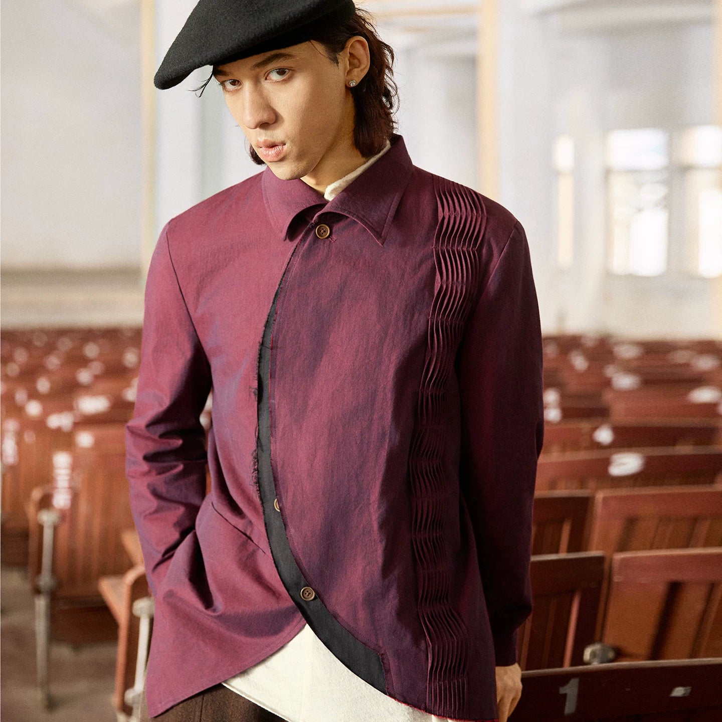 SOARIN WORLD Gai Yu Xia Collection Asymmetric Fit Cotton Casual Blazer DCZ253TXZ126