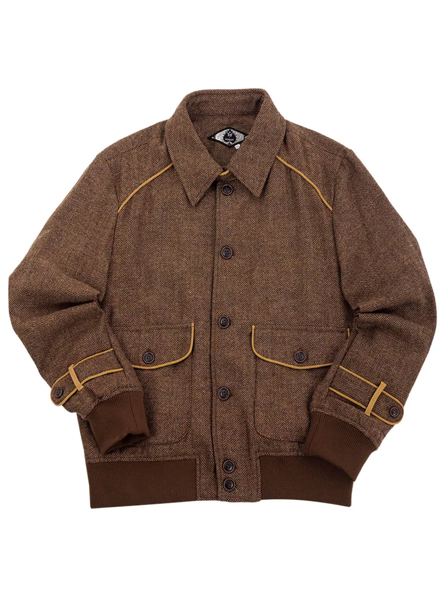 SOARIN Vintage Preppy Regular Fit Wool Blend Jacket YBOZ2338J25