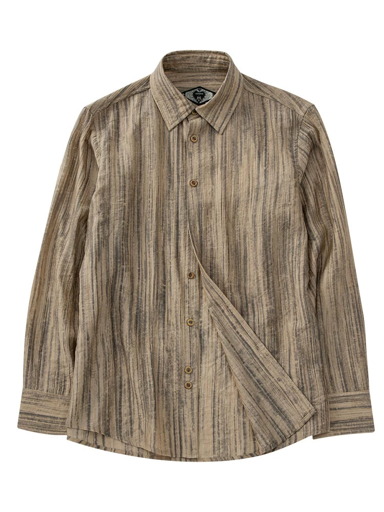 SOARIN Artistic Retro Regular Fit Regenerated Cellulose Long Sleeved Shirt JITZ2521C385