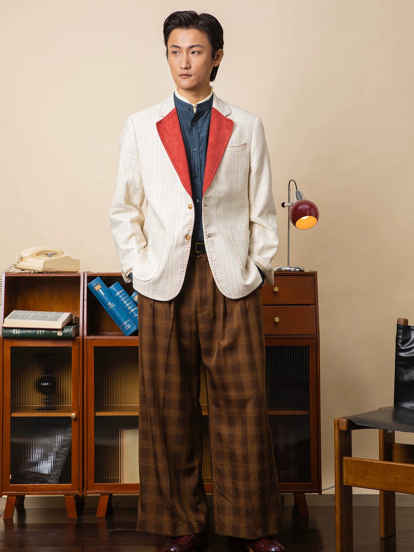SOARIN British Retro Slim Fit Cotton Blend Blazer  JIVZ23310XZ28