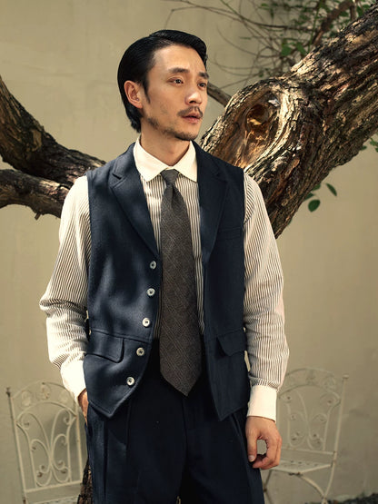 SOARIN Vintage British Gentleman Slim Fit Wool Blend Vest JUKZ2333B48