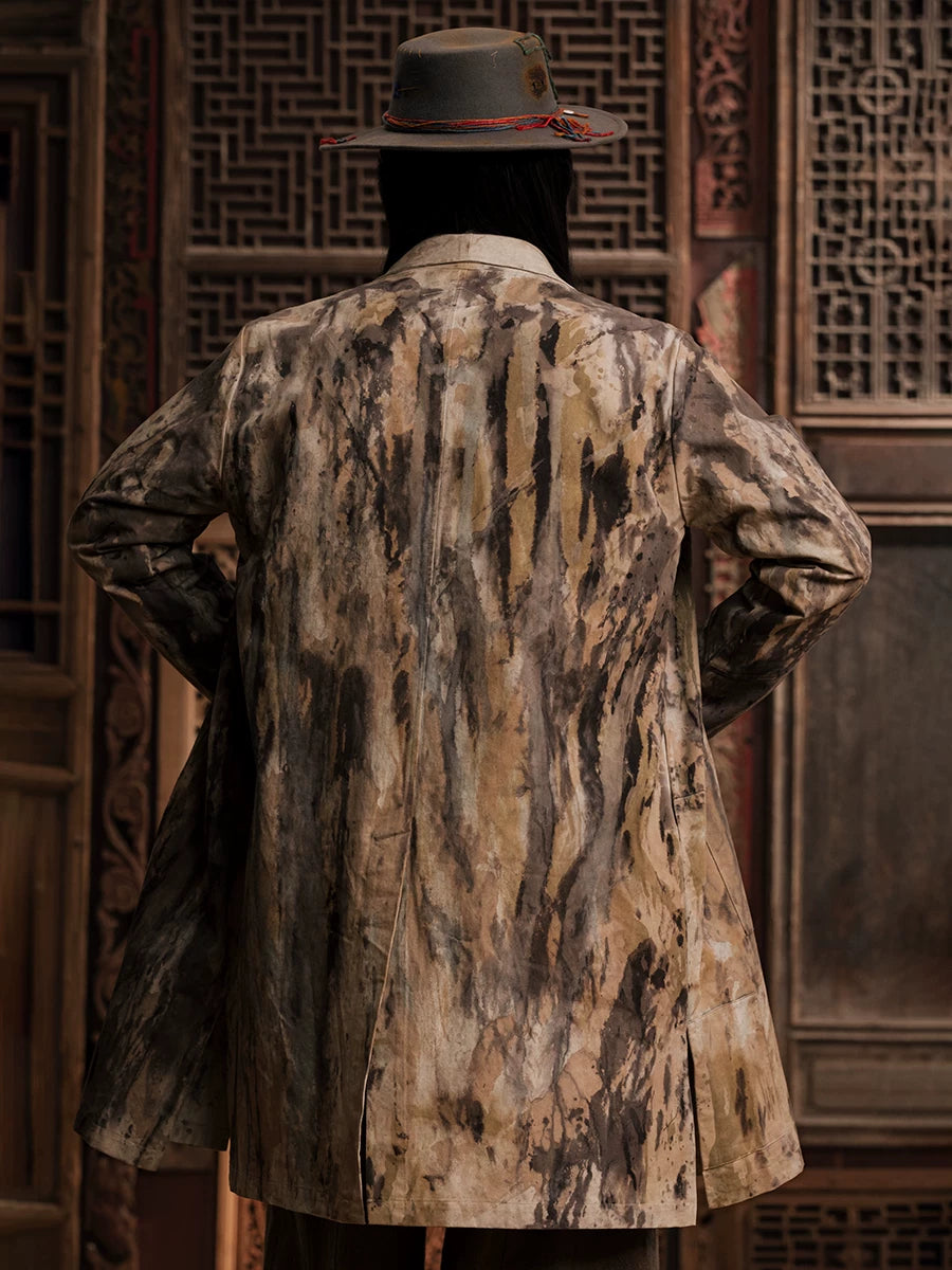 SOARIN WORLD Gai Yu Xia Fish-Mouth Collar Botanical Dye Trench Coat DCZ233TDY15