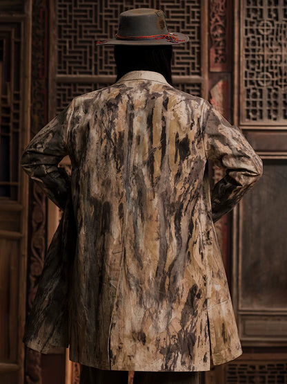 SOARIN WORLD Gai Yu Xia Fish-Mouth Collar Botanical Dye Trench Coat DCZ233TDY15
