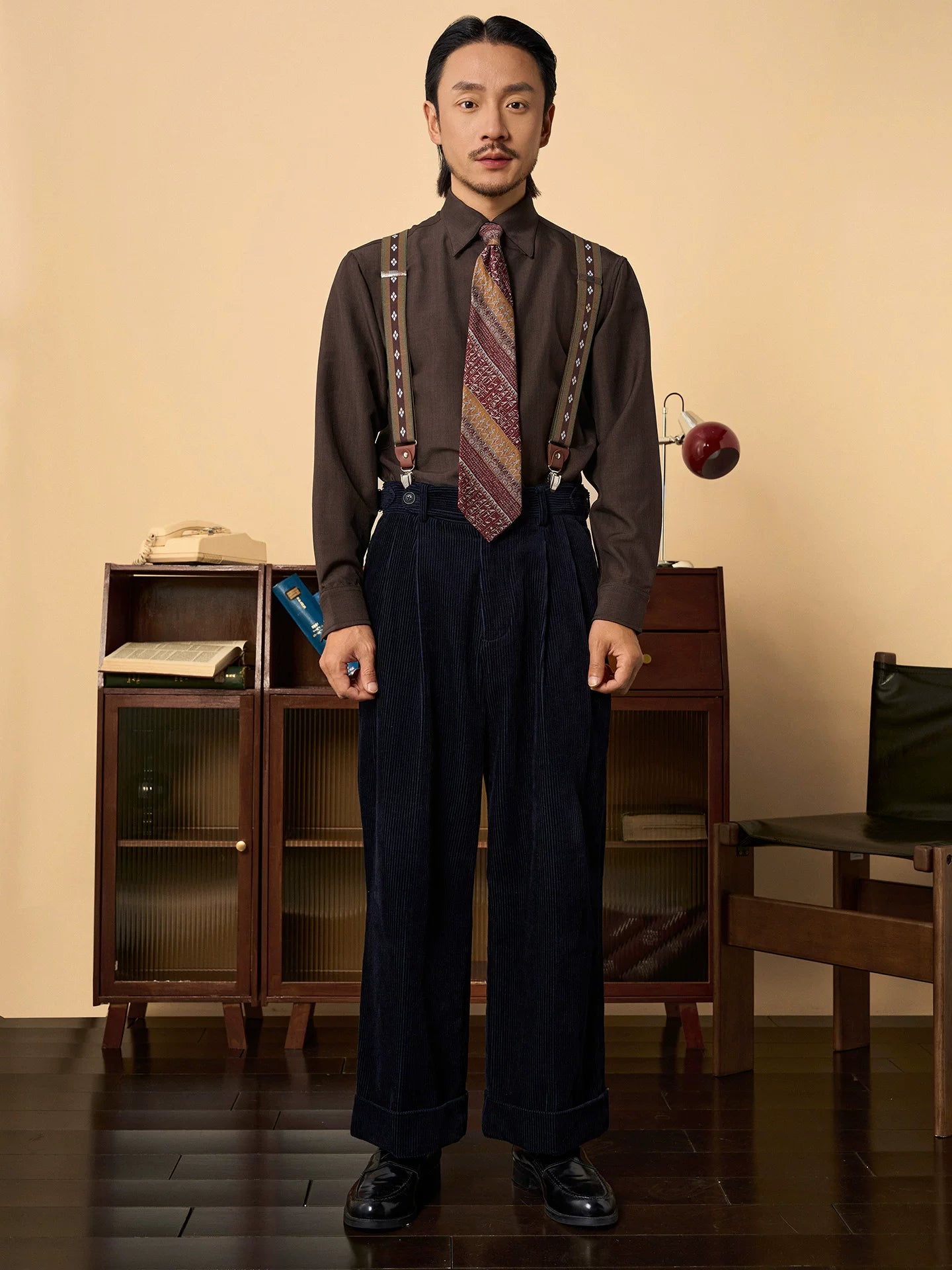 SOARIN Ivy Style Slim Fit Textured Blend Shirt JITZ2537C449