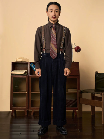 SOARIN Ivy Style Slim Fit Textured Blend Shirt JITZ2537C449