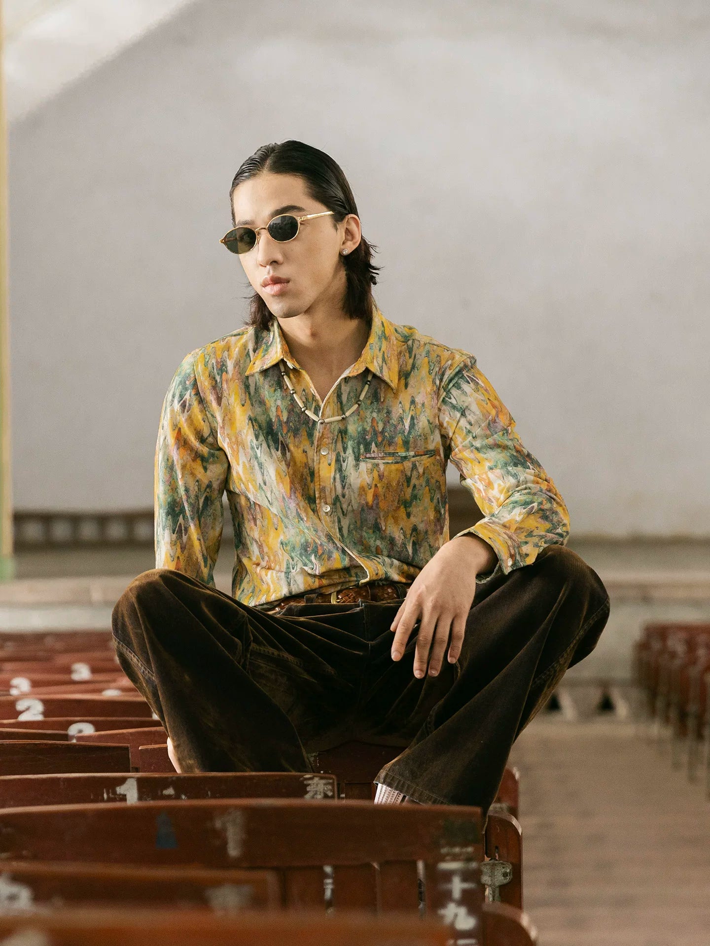 SOARIN Yuppie Style Regular Fit Printed Cotton Polyester Long Sleeve Shirt JITZ2537C465