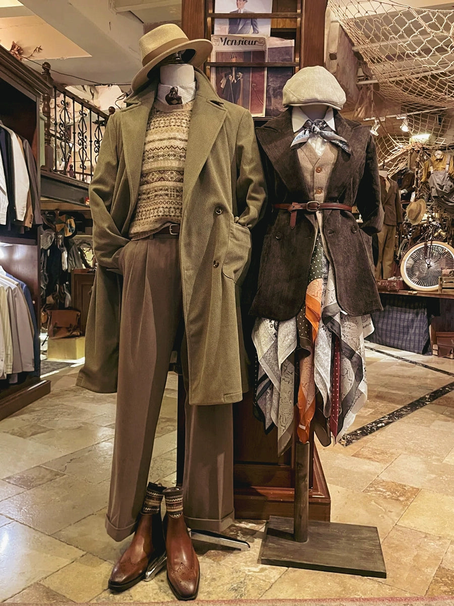 SOARIN英伦风复古双排扣大衣外套男 秋冬商务休闲中长款风衣披风