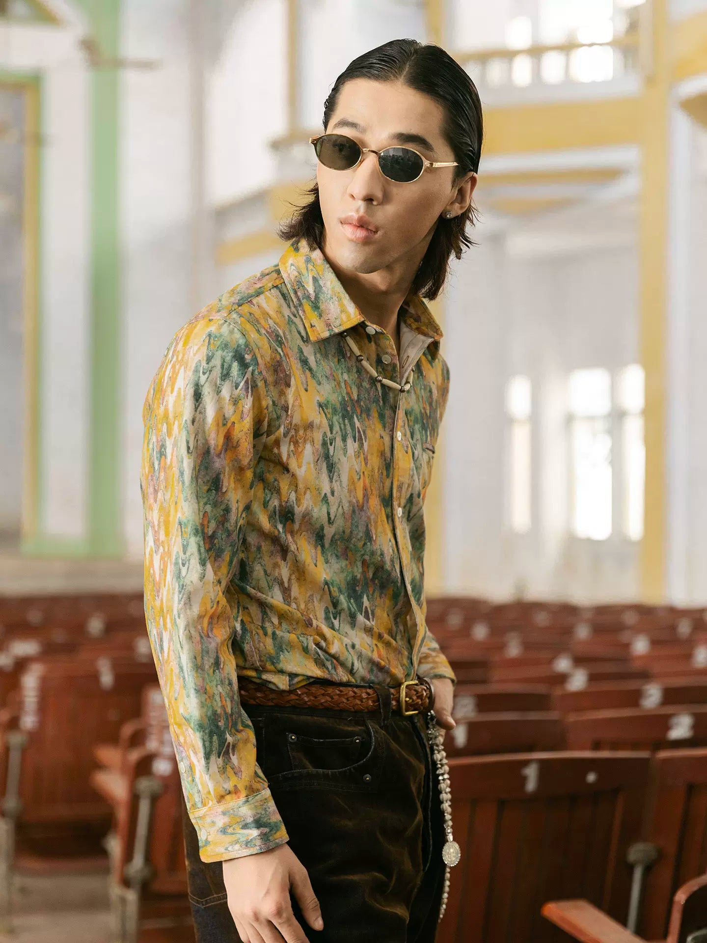 SOARIN Yuppie Style Regular Fit Printed Cotton Polyester Long Sleeve Shirt JITZ2537C465