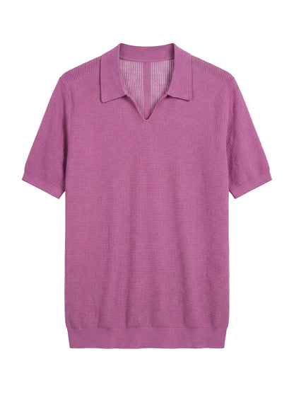 SOARIN Casual Vintage Regular Fit Cotton Knit Polo Shirt JITZ262TP48