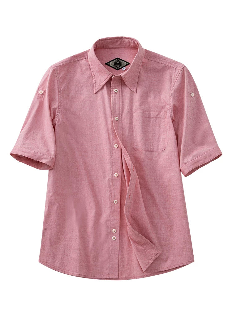 SOARIN Romantic Retro Regular Fit Cotton Short Sleeved Shirt JITZ252TC390