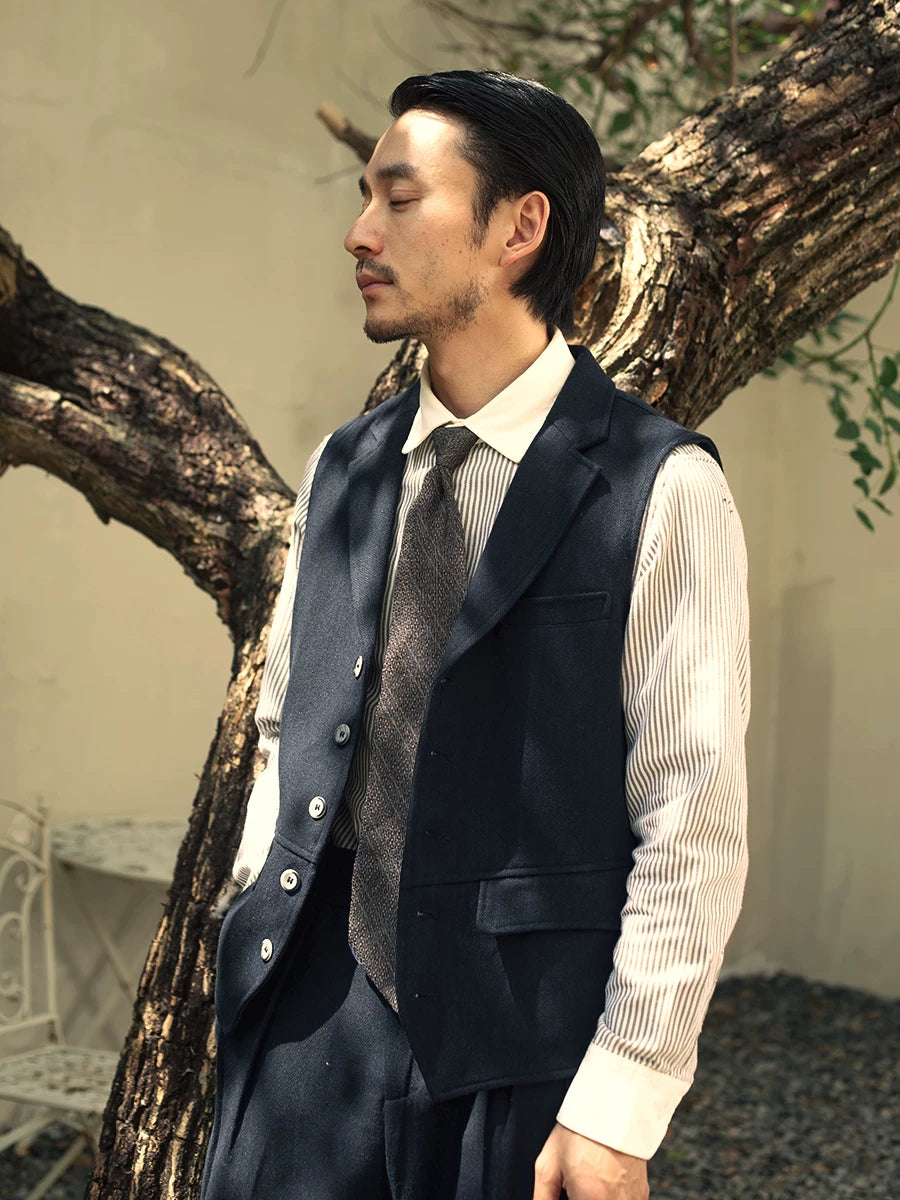 SOARIN Vintage British Gentleman Slim Fit Wool Blend Vest JUKZ2333B48