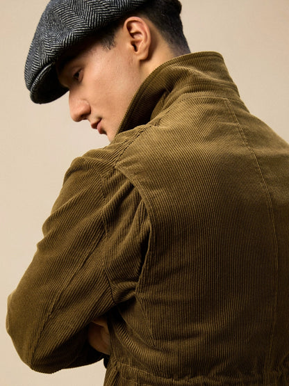 SOARIN美式复古灯芯绒外套男 阿美咔叽军装休闲多口袋猎装式夹克