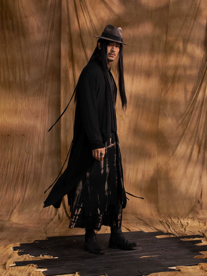 SOARIN WORLD gai yu xia Series Chinese Robe Wool Layered Long Shirt DCZ233TC145