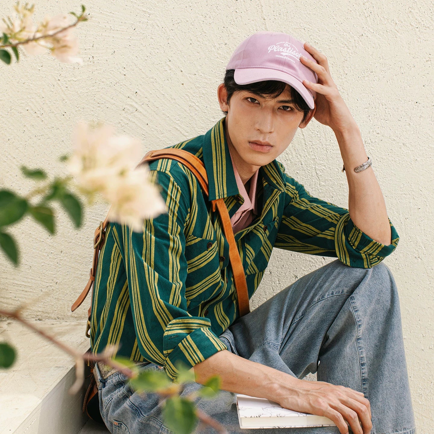 SOARIN Amekaji Regular Fit Cotton Linen Striped Shirt YAOZ2531C431