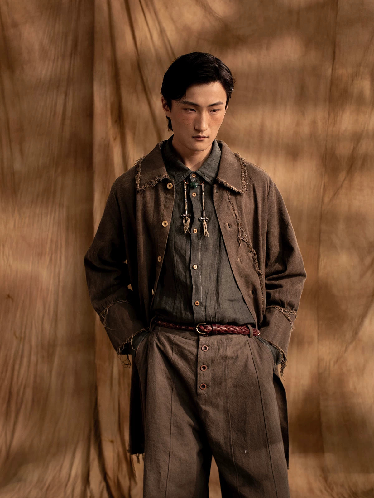 SOARIN WORLD gai yu xia Loose Fit Heavy Cotton Coat DCZ233TC168