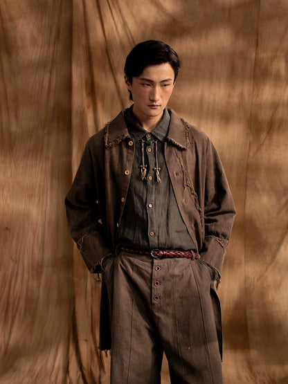 SOARIN WORLD gai yu xia Loose Fit Heavy Cotton Coat DCZ233TC168