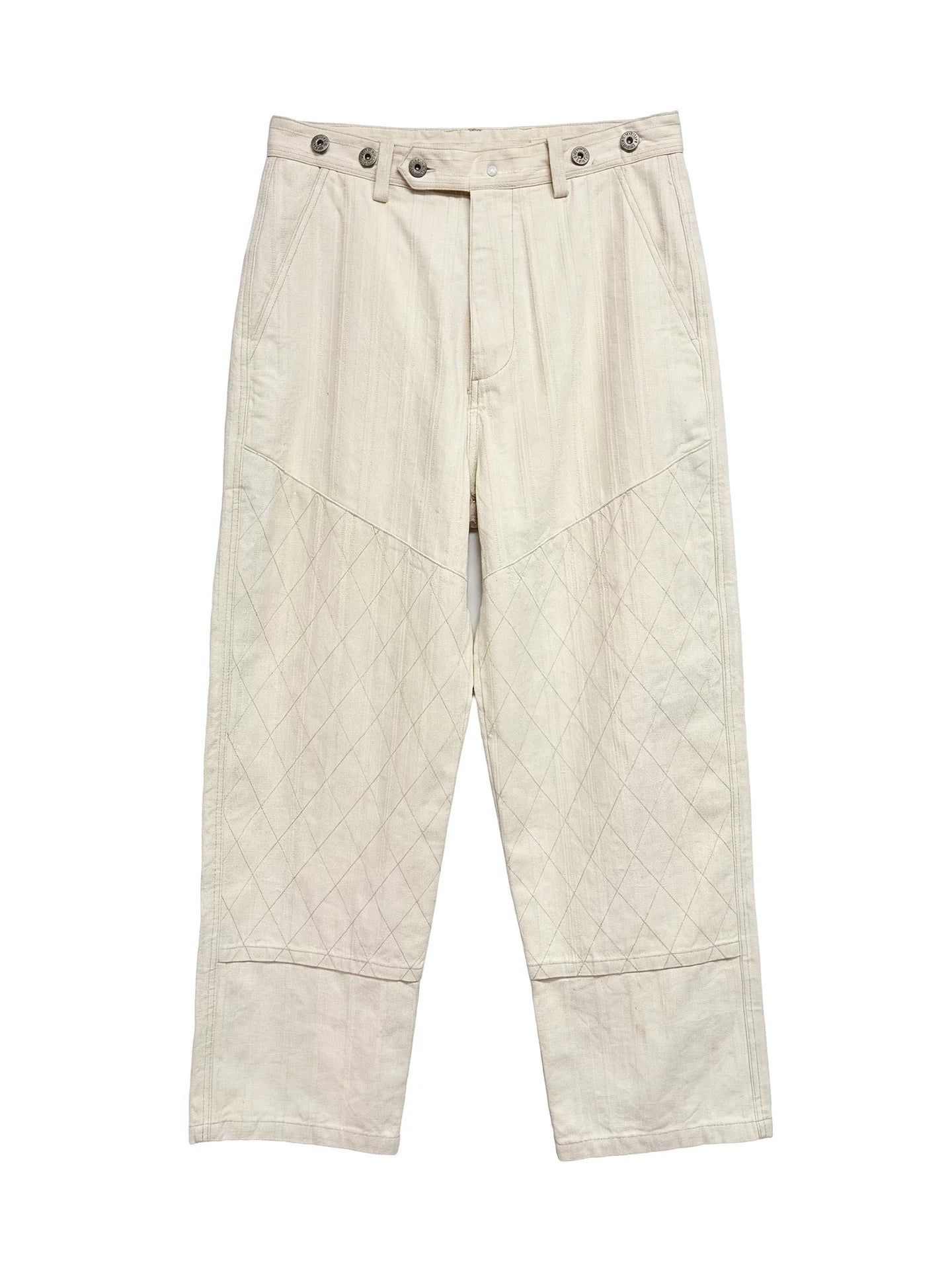 SOARIN Casual Vintage Straight Fit Cotton Quilted Casual Pants YBOZ252TF202K