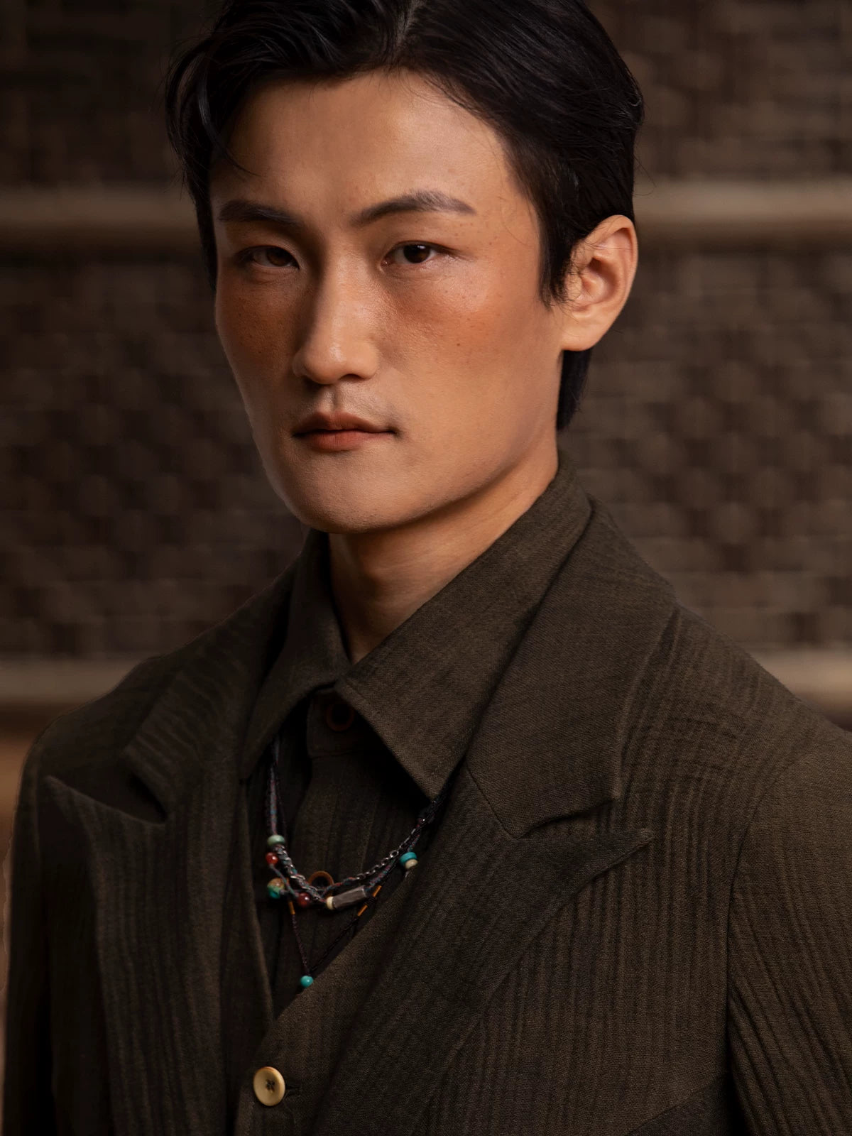 SOARIN WORLD gai yu xia Series Loose Silhouette Linen-Cotton Blend Layered Jacket DC243TXZ103