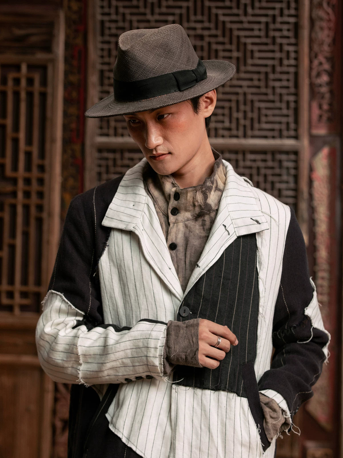 SOARIN WORLD gai yu xia Series Loose Linen Reversible Trench Coat DC243TDY43