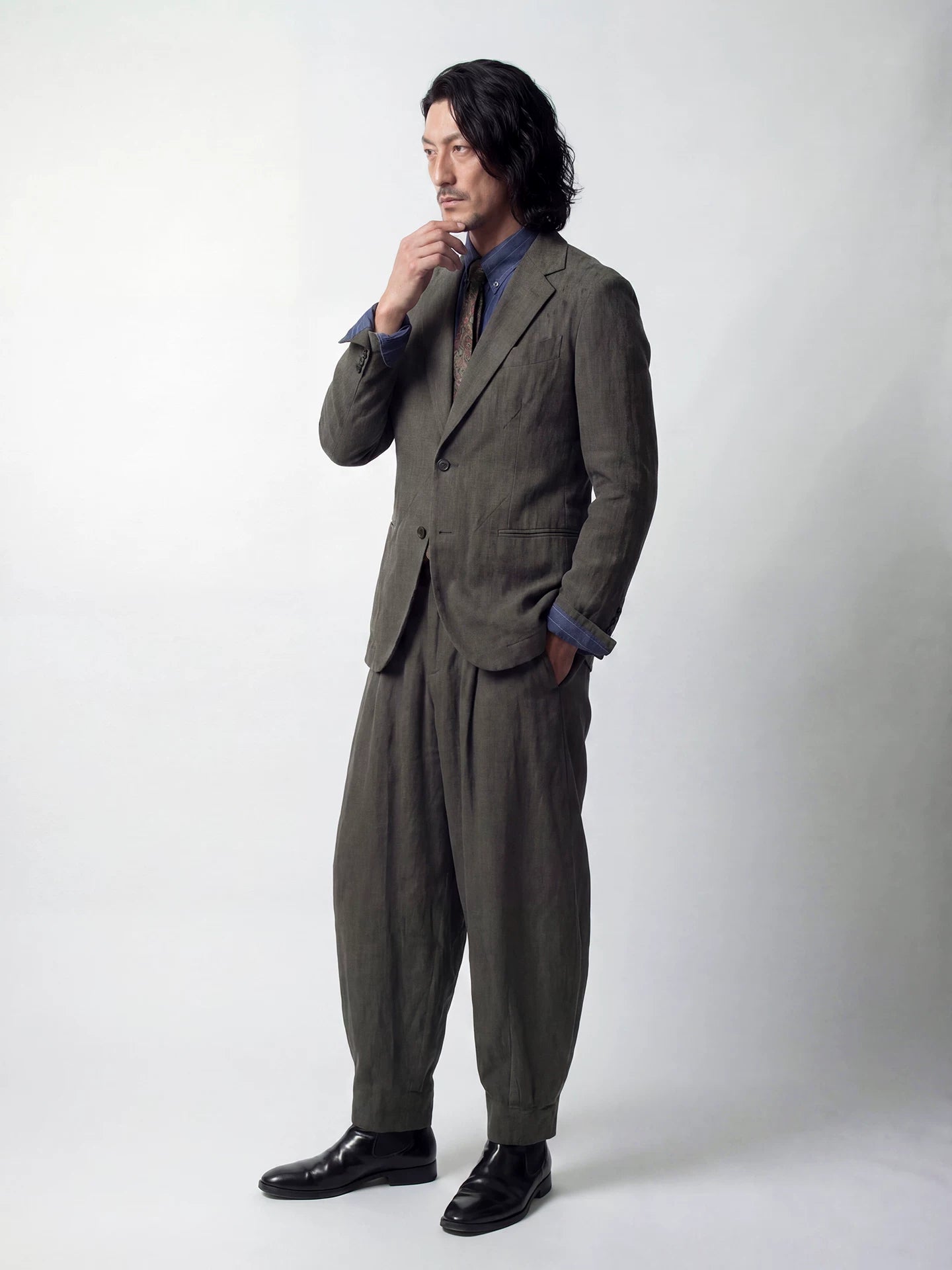 SOARIN Artisanal Vintage Relaxed Fit Lyocell Blend Casual Blazer  PPZ2622XZ137