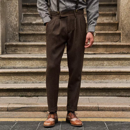 SOARIN British Vintage Tapered Fit Cotton Blend Trousers   CO203F366