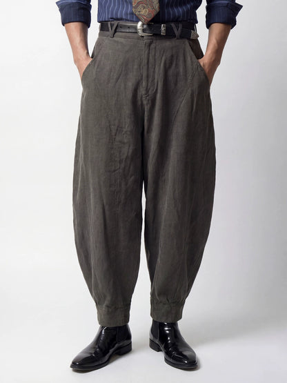 SOARIN Artisanal Vintage Balloon Fit Lycoal Blend Casual Trousers  PPZ262TF269