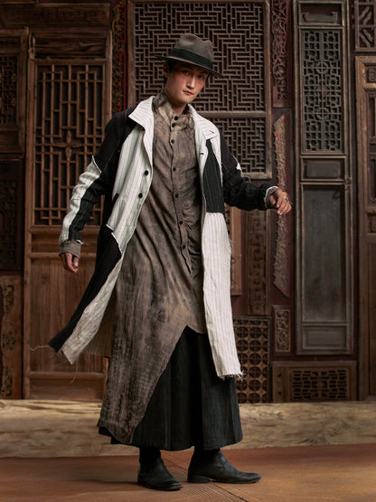SOARIN WORLD gai yu xia Series Loose Linen Reversible Trench Coat DC243TDY43