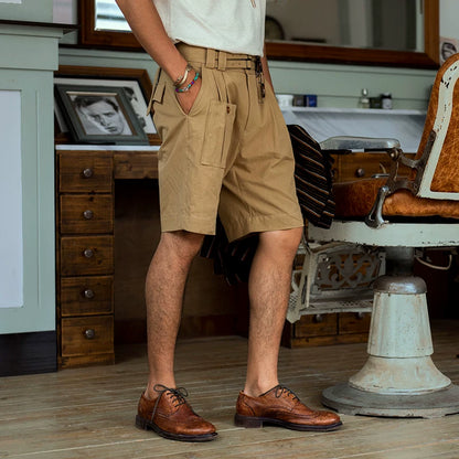 SOARIN British Vintage Regular Fit Pure Cotton Shorts  Z202F344