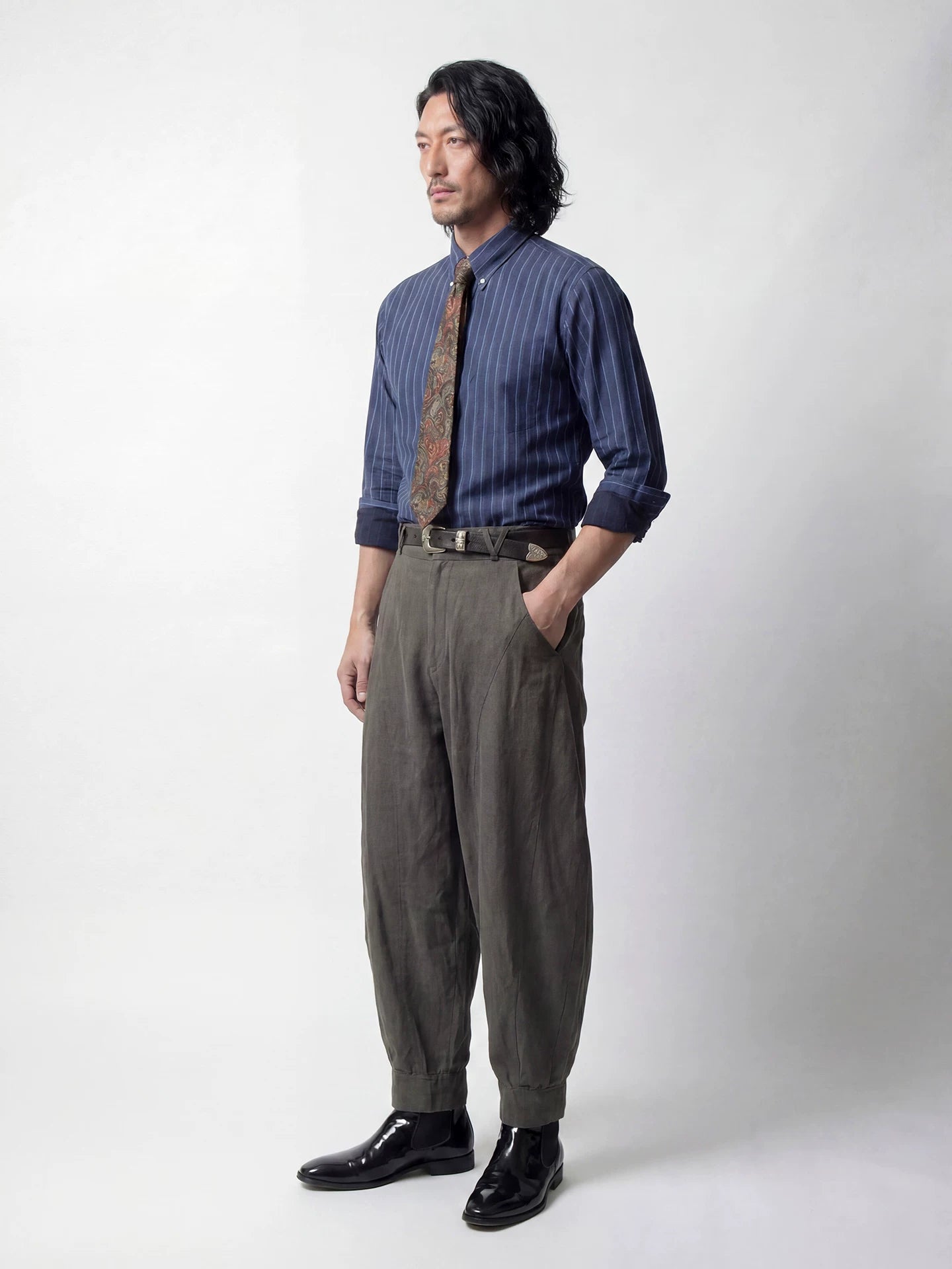 SOARIN Artisanal Vintage Balloon Fit Lycoal Blend Casual Trousers  PPZ262TF269