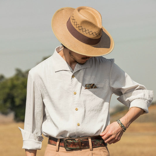 SOARIN意式那不勒斯衬衫男 松弛高级感一片领瀑布袖条纹长袖衬衣