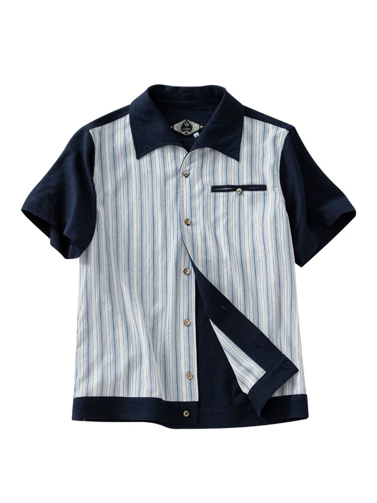 SOARIN Resort Retro Regular Fit Cotton Short Sleeved Shirt JITZ252TC401