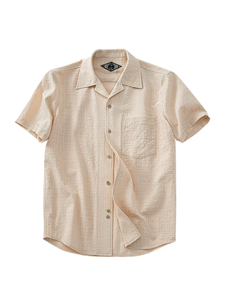 SOARIN Resort Retro Regular Fit Cotton Polyester Short Sleeved Shirt JITZ252TC395