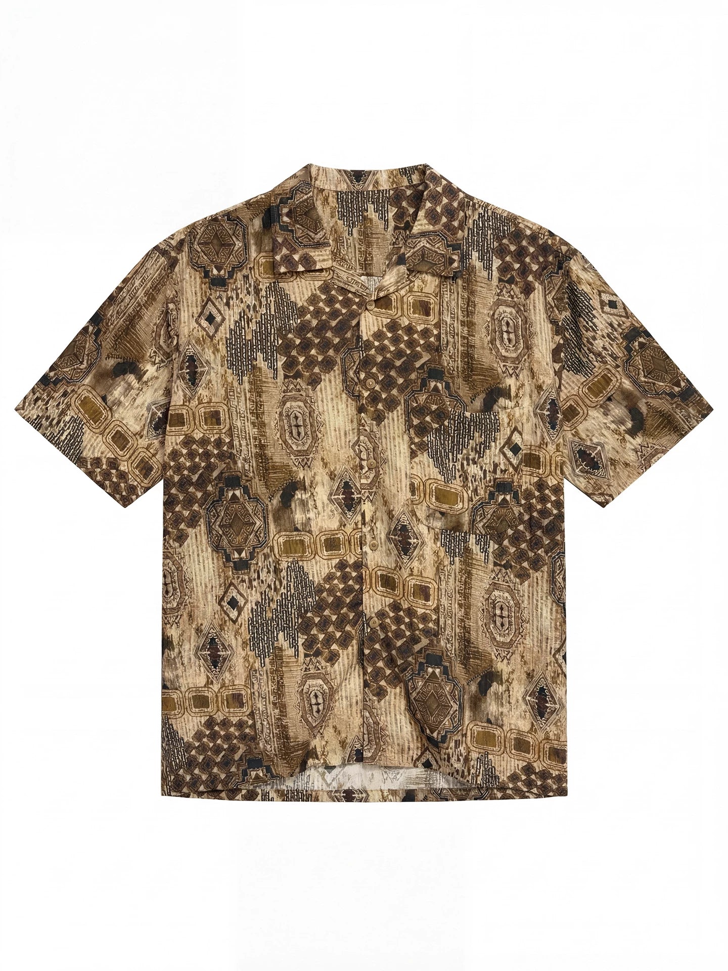 SOARIN Casual Vintage Relaxed Fit Lyocell Viscose Nylon Short Sleeve Shirt HMC12