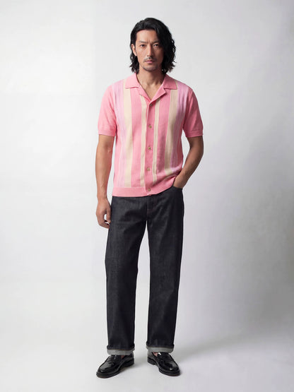 SOARIN Casual Vintage Regular Fit Cotton Knit Polo Shirt JITZ262TP45
