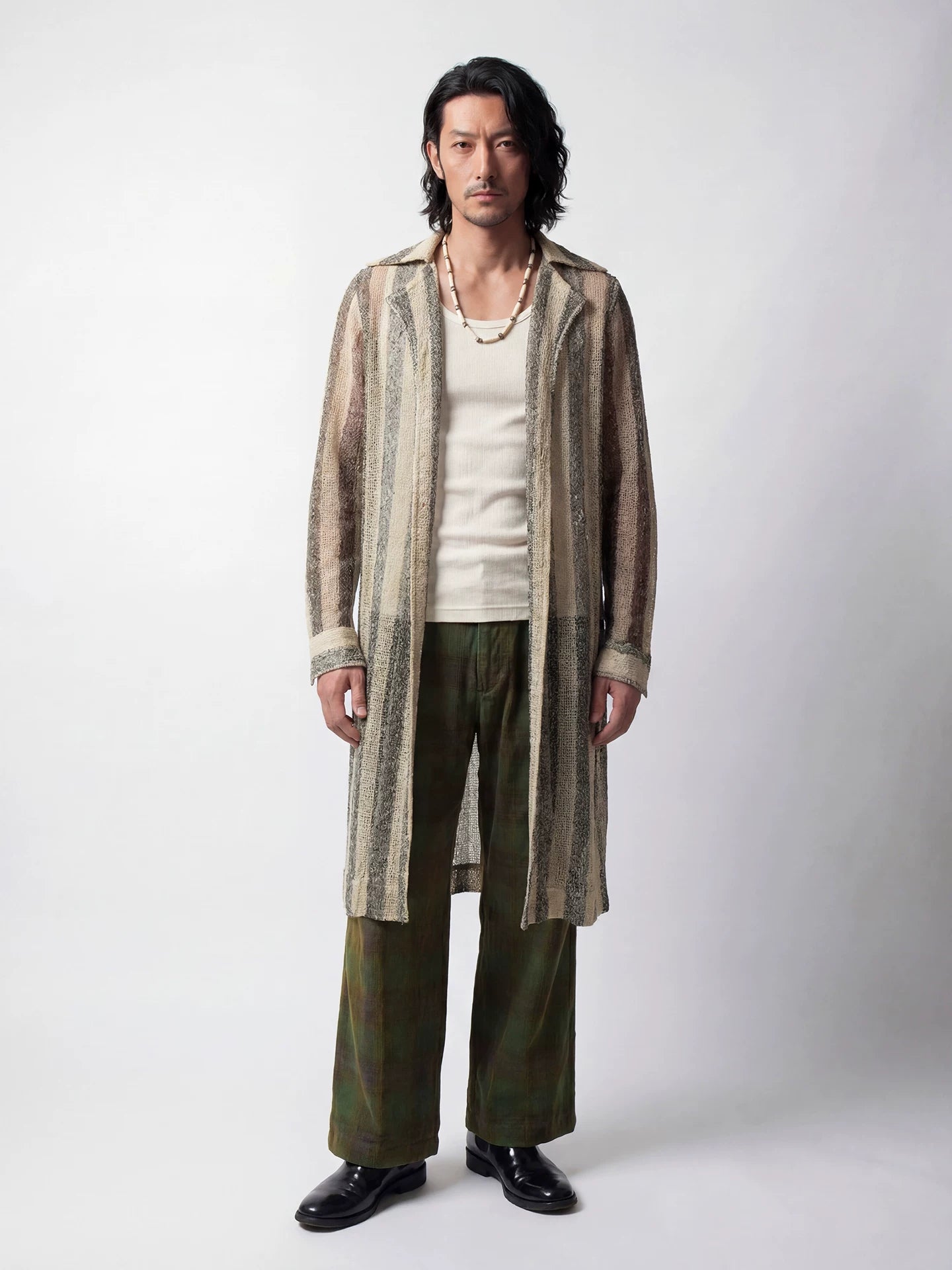 SOARIN Casual Vintage Loose Fit Polyester Long-sleeved shirts JITZ262TC477