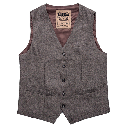 SOARIN British Vintage Slim Fit Herringbone Pattern Suit Vest   DY62B025
