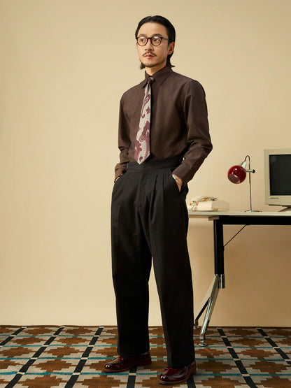 SOARIN Ivy Style Slim Fit Textured Blend Shirt JITZ2537C449